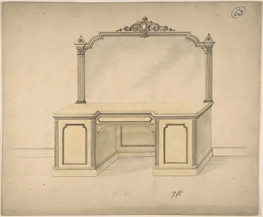 Design for a Desk with Mirror