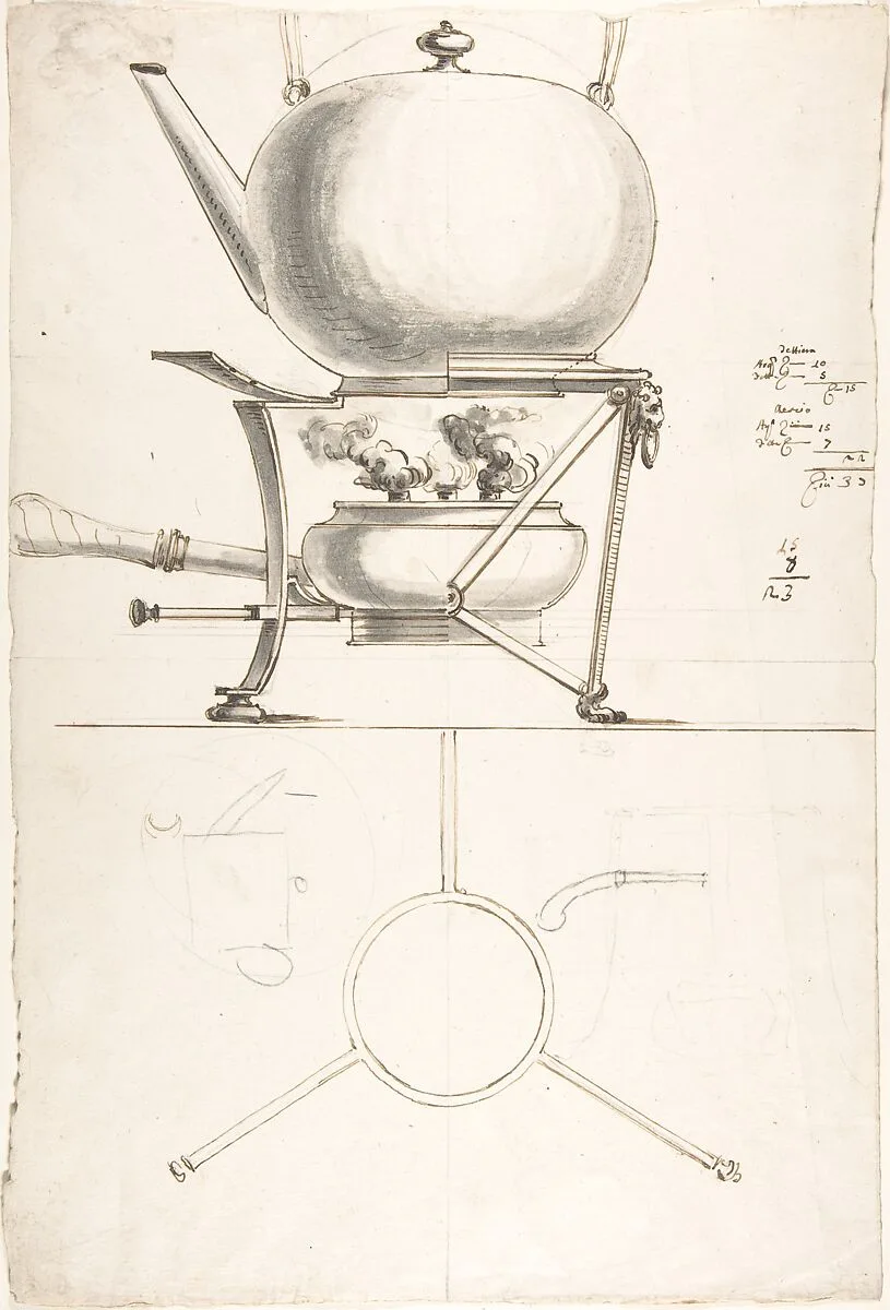 Kettle with Spirit Burner and Stand — Anonymous, Italian, 19th century