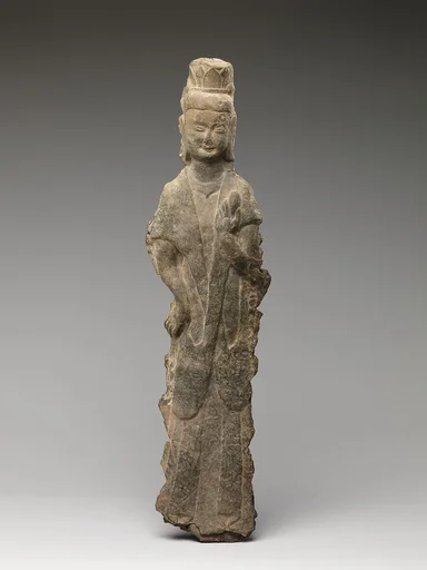 北魏　石雕脅侍菩薩像|Attendant bodhisattva
