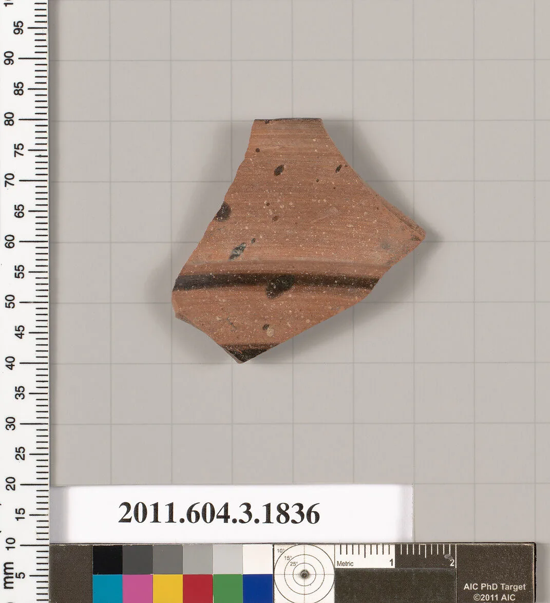 Terracotta fragment of a kylix: Lip cup (drinking cup) — Unknown