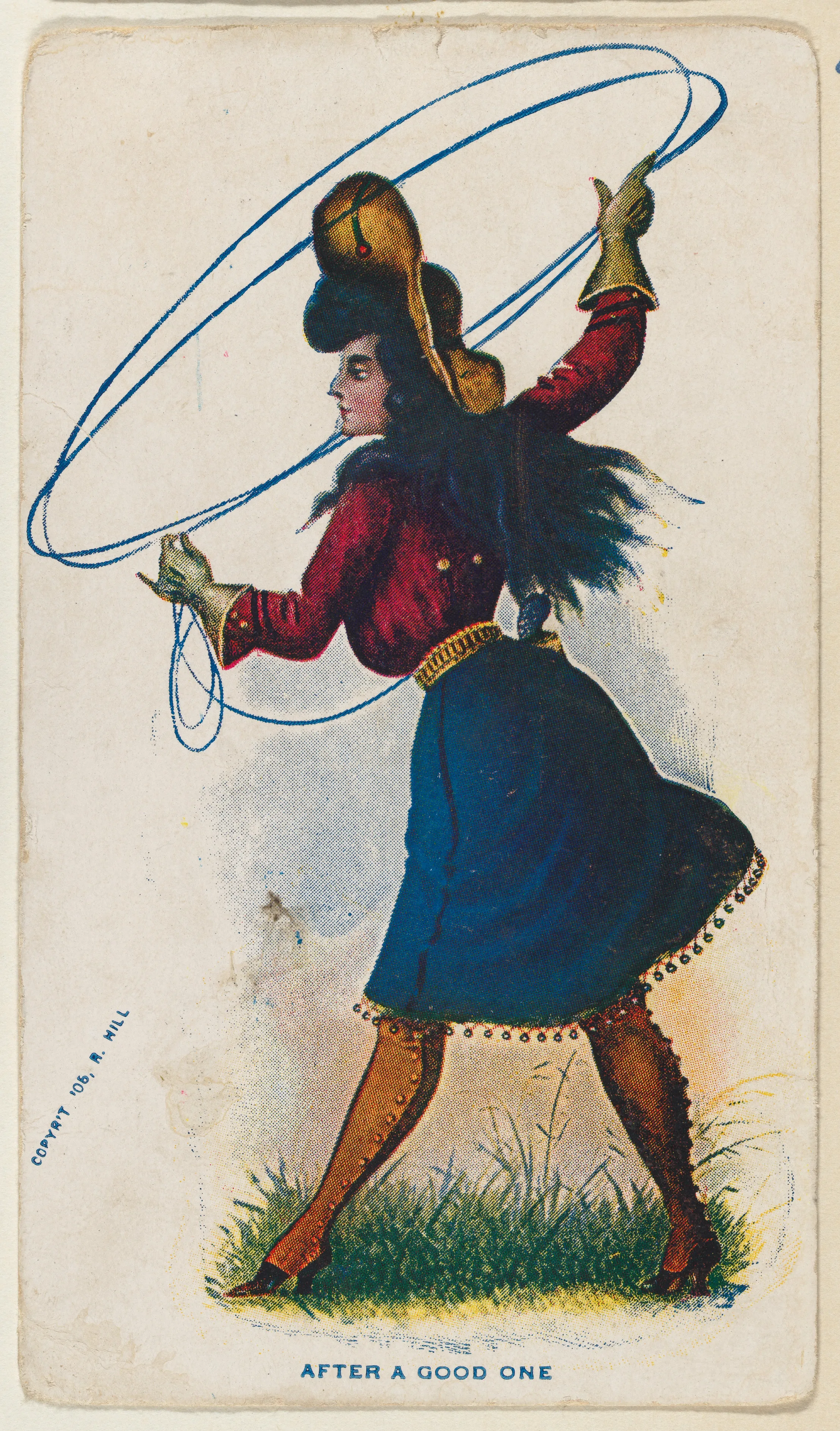 After a good one, from the "Girls and Men in Costume" series (T65), issued with Golden Eagle Cigars by I. Lewis & Co. — I. Lewis & Co., Newark, New Jersey