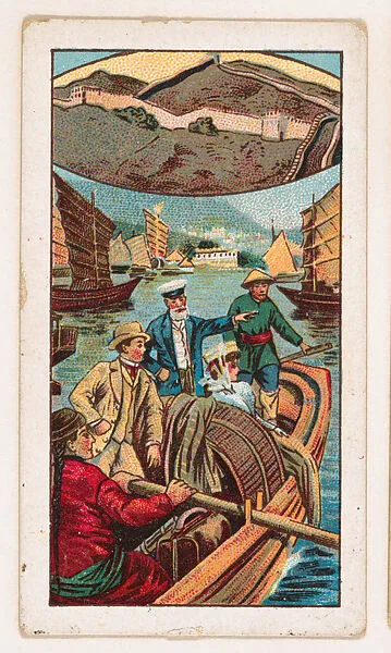In Mongkong Harbour, The Great Wall of China, bakery card from the Around the World Series (D92), issued by White Star Bakery — White Star Bakery
