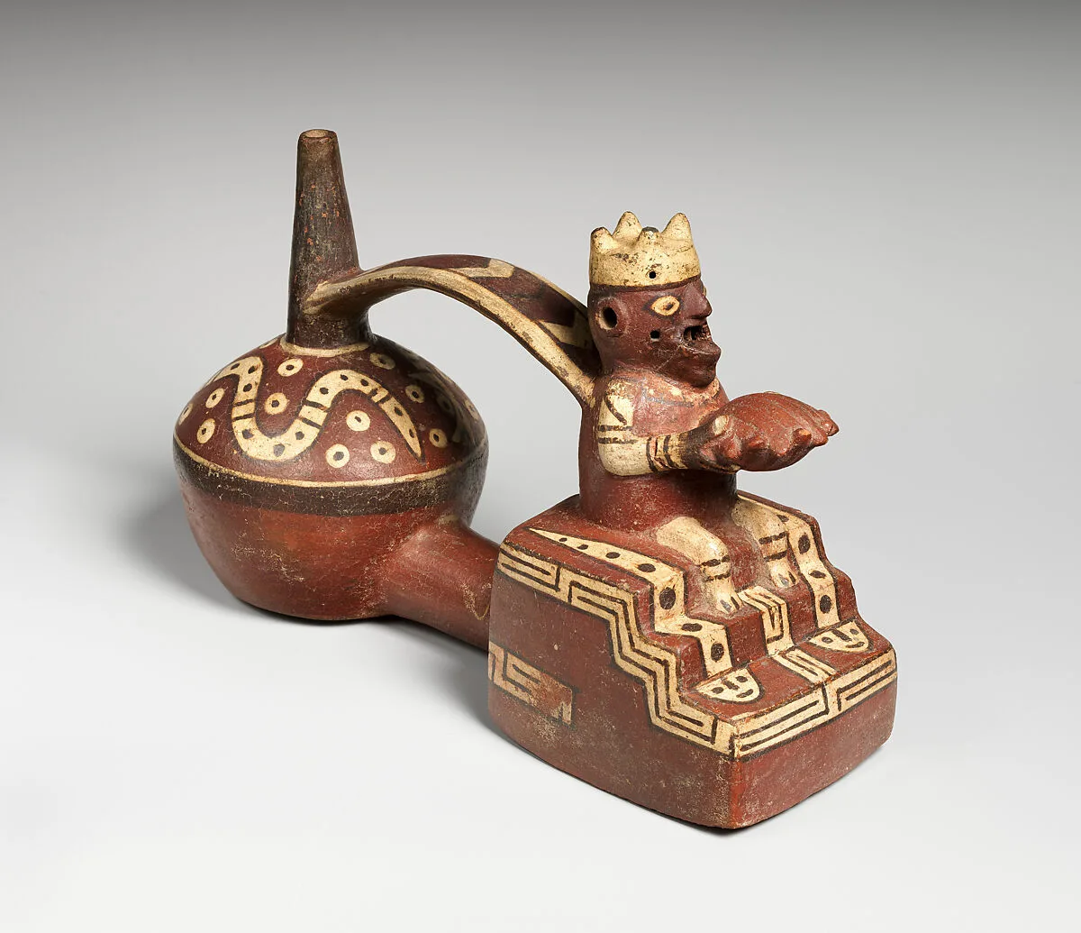 Double-chambered bottle — Wari artist(s)