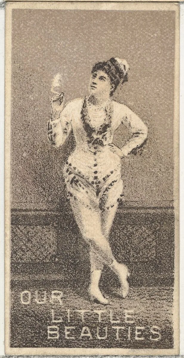 From the Actresses series (N57) promoting Our Little Beauties Cigarettes for Allen & Ginter brand tobacco products — Allen & Ginter|A. Hoen & Co.
