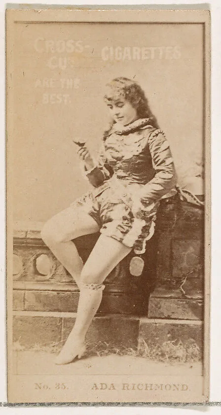 Card Number 35, Ada Richmond, from the Actors and Actresses series (N145-2) issued by Duke Sons & Co. to promote Cross Cut Cigarettes — W. Duke, Sons & Co.