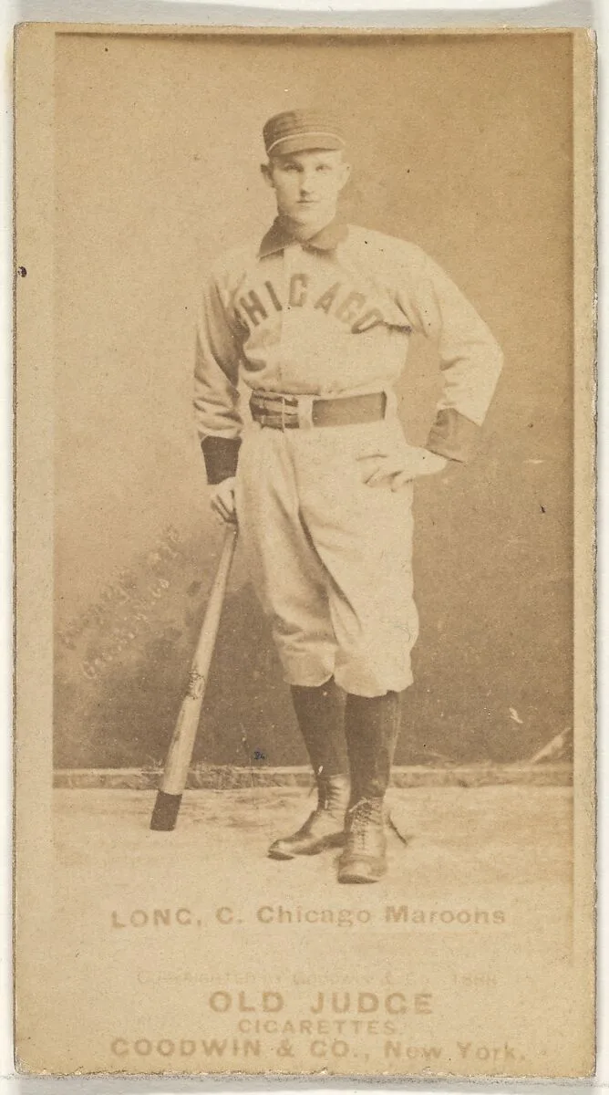 Long, Catcher, Chicago, from the Old Judge series (N172) for Old Judge Cigarettes — Goodwin & Company