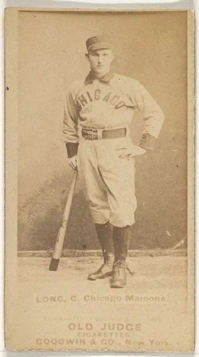 Long, Catcher, Chicago, from the Old Judge series (N172) for Old Judge Cigarettes