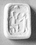 Stamp seal (octagonal pyramid) with cultic scene