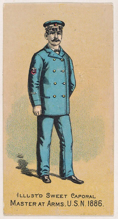Master at Arms, United States Navy, 1886, from the Military Series (N224) issued by Kinney Tobacco Company to promote Sweet Caporal Cigarettes — Kinney Brothers Tobacco Company