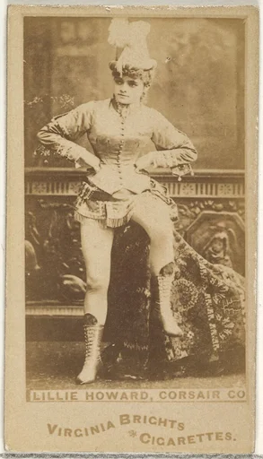 Lillie Howard, Corsair Co., from the Actors and Actresses series (N45, Type 1) for Virginia Brights Cigarettes