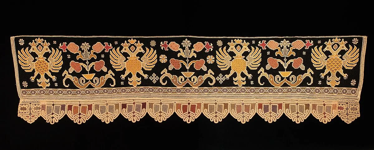 Bed curtain border — Unknown