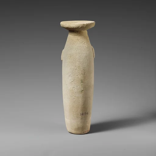 Limestone alabastron (perfume vase)