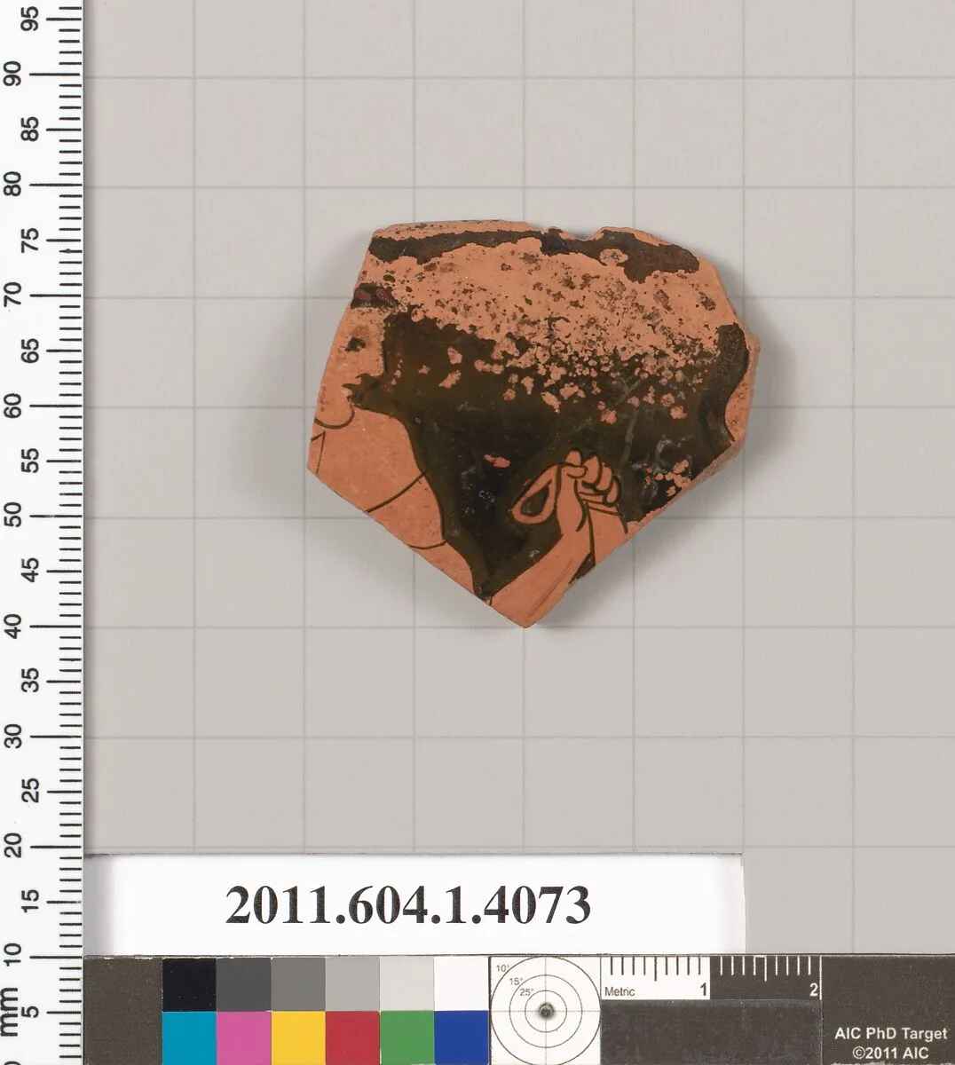Terracotta rim fragment of a kylix (drinking cup) — Unknown