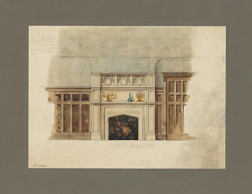 Design for interior fireplace wall
