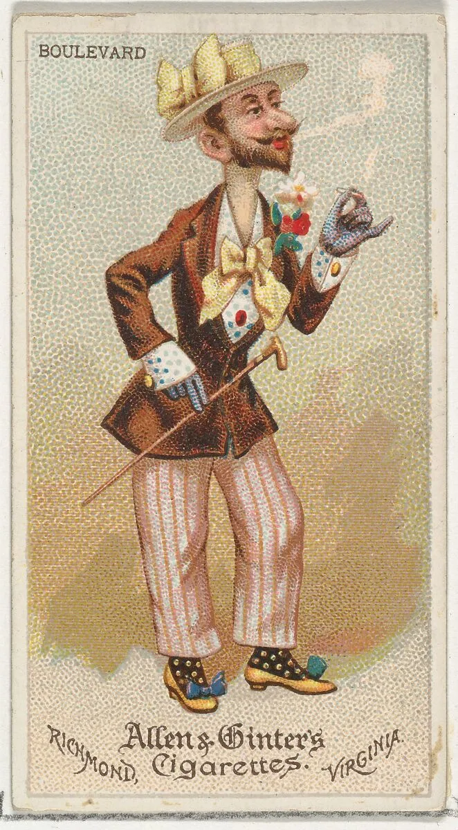 Boulevard, from World's Dudes series (N31) for Allen & Ginter Cigarettes — Allen & Ginter