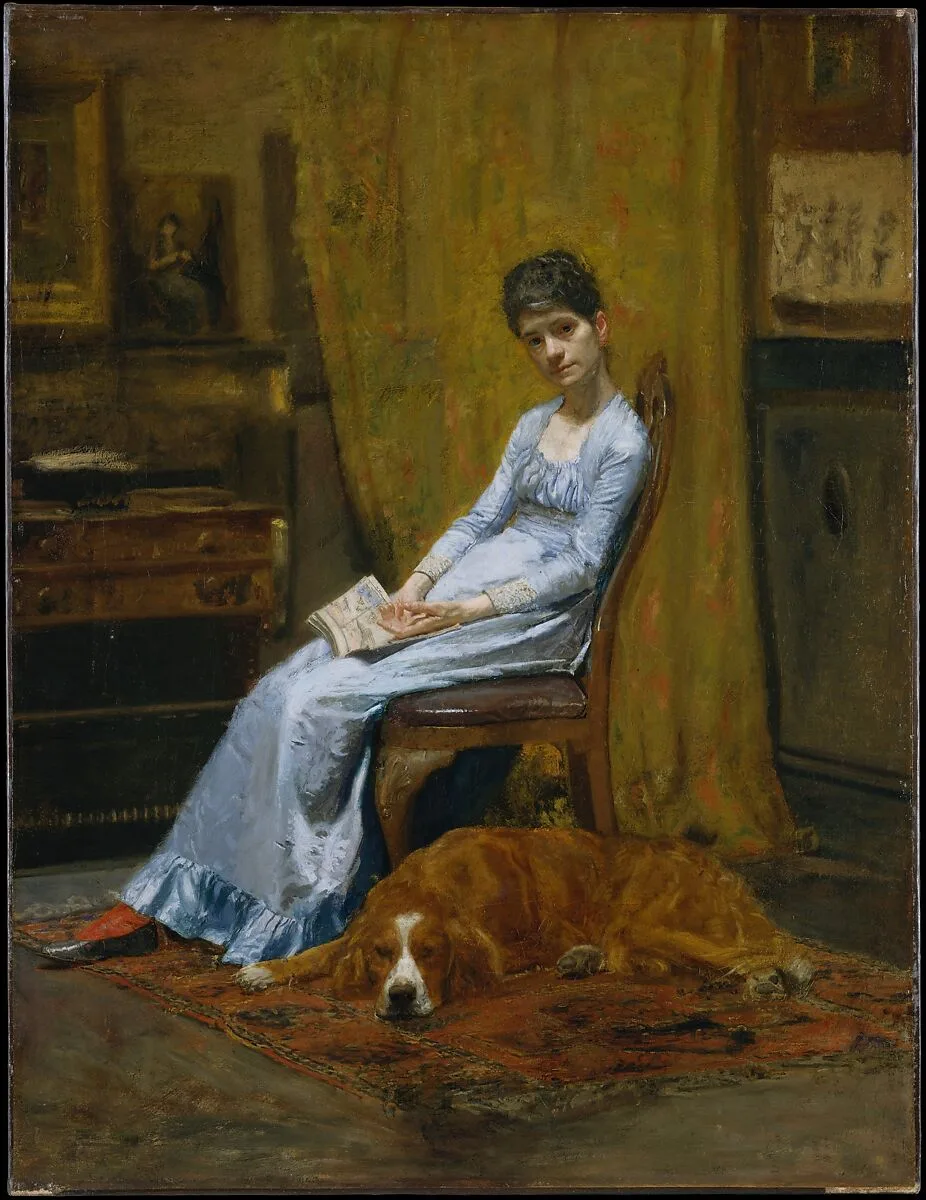 The Artist's Wife and His Setter Dog — Thomas Eakins