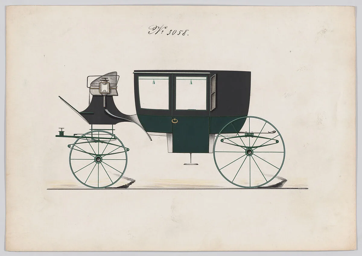 Design for Glass Panel Coach, no. 3058 — Brewster & Co.