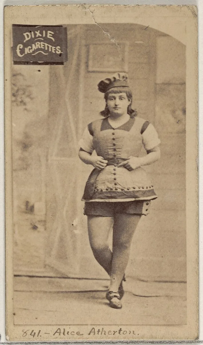 Card 841, Alice Atherton, from the Actors and Actresses series (N45, Type 7) for Dixie Cigarettes — Allen & Ginter