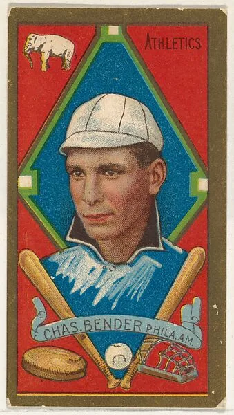 Charles Bender, Philadelphia, American League, from the "Baseball Series" (Gold Borders) set (T205) issued by the American Tobacco Company — American Tobacco Company