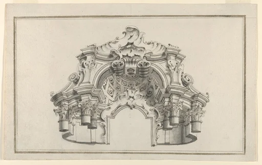 Perspectival View of the Top Half of an Altar or Portal