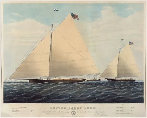 Cutter Yacht "Scud" of Philadelphia – Modelled by Robert L. Stevens, Esq.