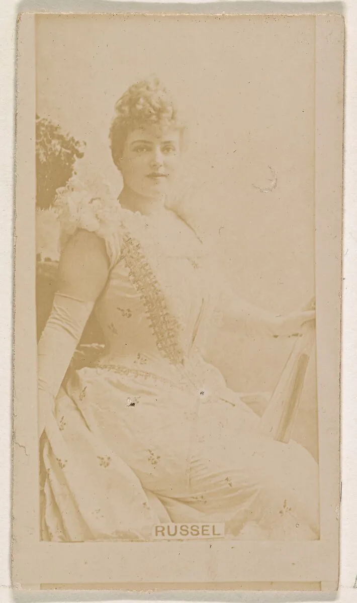 Russell, from the Actresses series (N245) issued by Kinney Brothers to promote Sweet Caporal Cigarettes — Kinney Brothers Tobacco Company