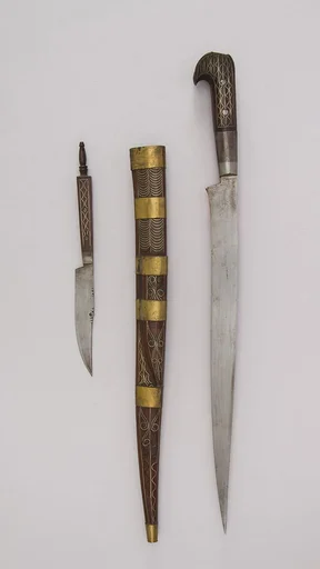 Knife with Sheath and Small Knife