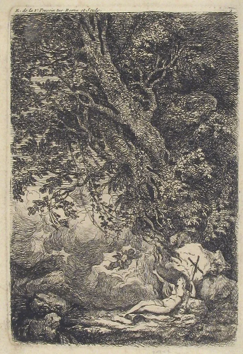 Female Saint in a Landscape — Etienne de Lavallée-Poussin