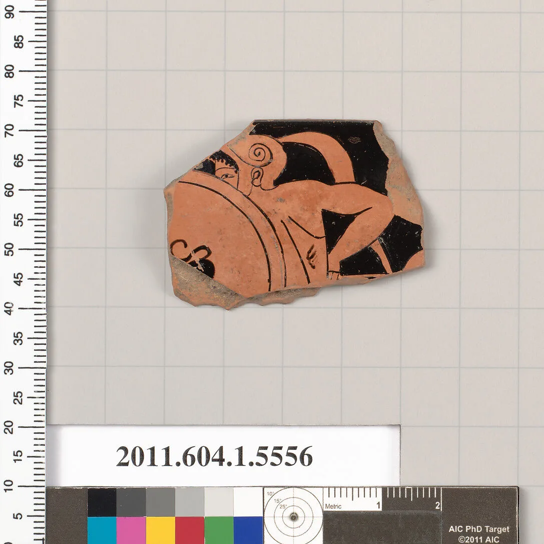 Terracotta rim fragment of a kylix (drinking cup) — Unknown