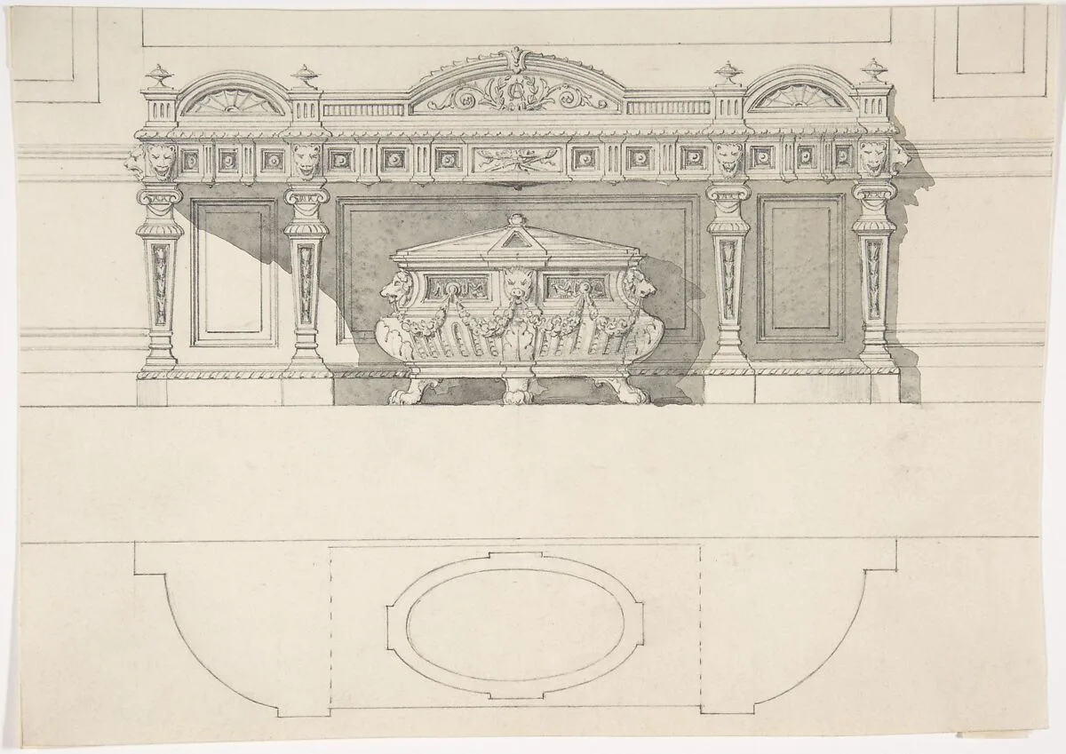Free Standing Tomb and Canopy — Anonymous, British, 19th century