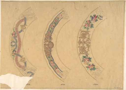 Three Designs for Plate Borders (recto); Three Designs for Plate Borders (verso)