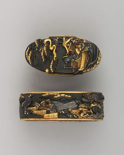 Sword-Hilt Collar and Pommel (Fuchigashira)