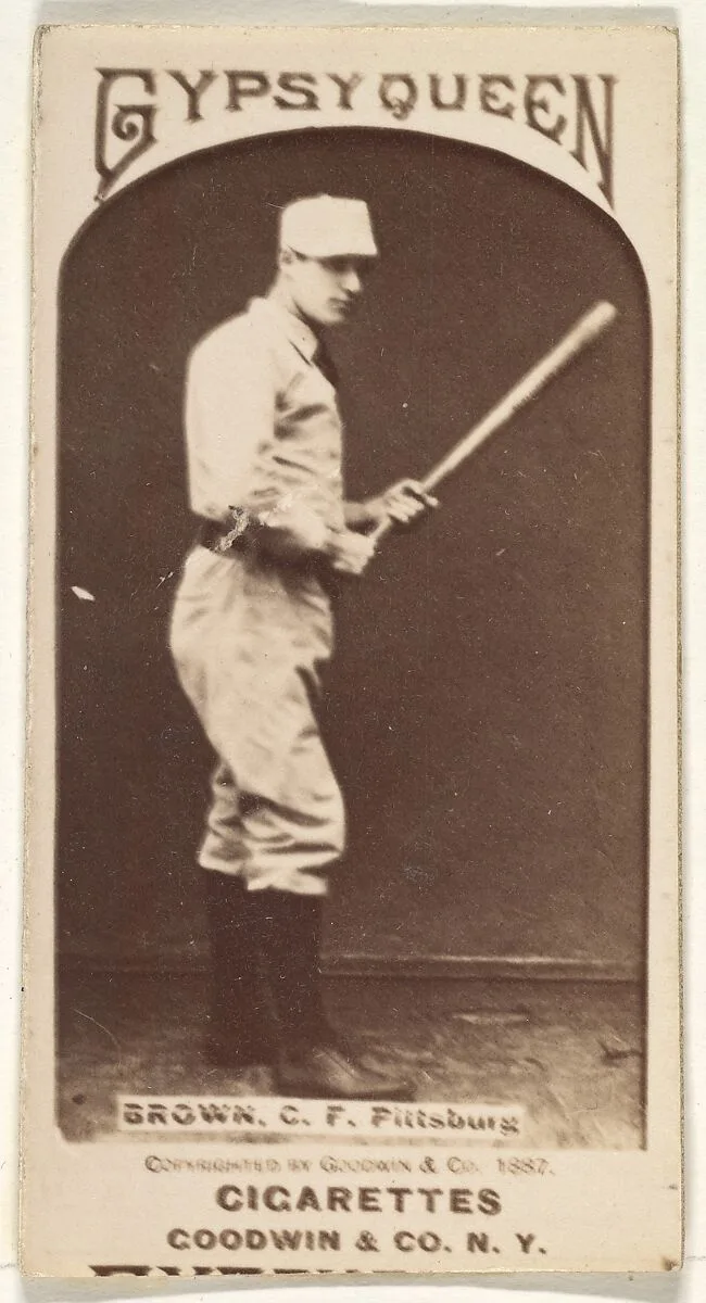 Thomas "Tom" Tarlton Brown, Center Field, Pittsburgh, from the Old Judge series (N172) for Old Judge and Gypsy Queen Cigarettes — Goodwin & Company
