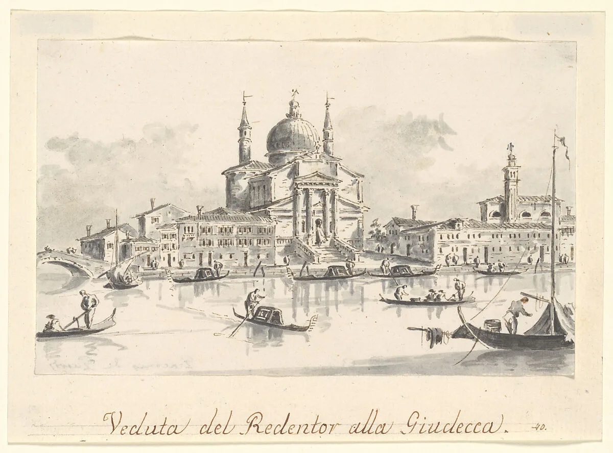 The Church of the Redentore from the Giudecca Canal — Giacomo Guardi