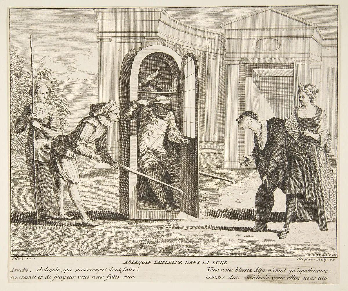 Harlequin, Emperor on the Moon — Claude Gillot|Jacques Gabriel Huquier