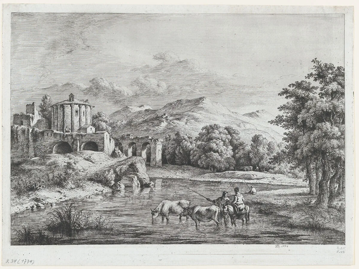 View of the Temple of Vesta — Jean Jacques de Boissieu