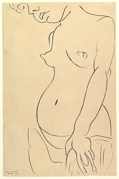 Nude from Three-Quarters, a part of the head cropped — Henri Matisse