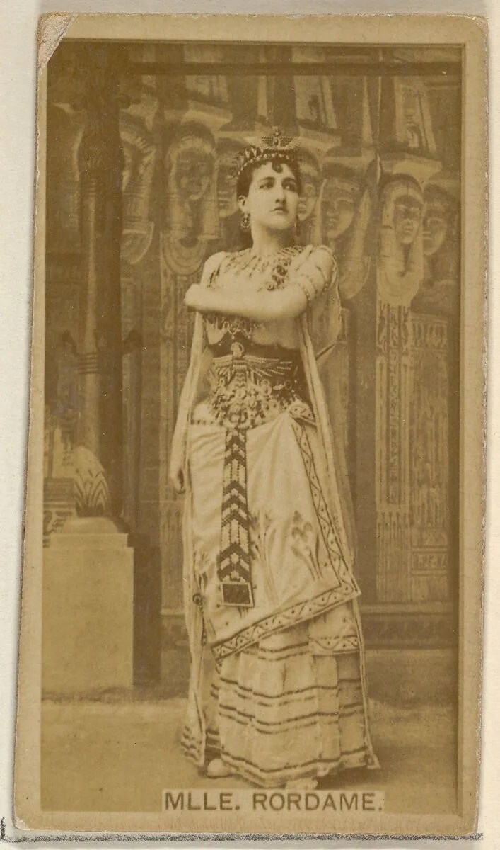 Mlle. Rordame, from the Actors and Actresses series (N45, Type 8) for Virginia Brights Cigarettes — Allen & Ginter
