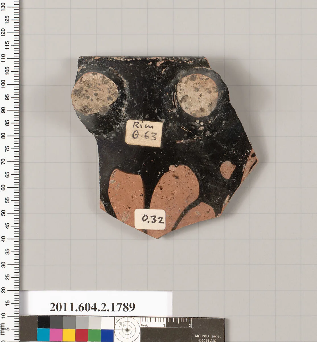 Terracotta rim fragment of a skyphos (deep drinking cup) — Unknown