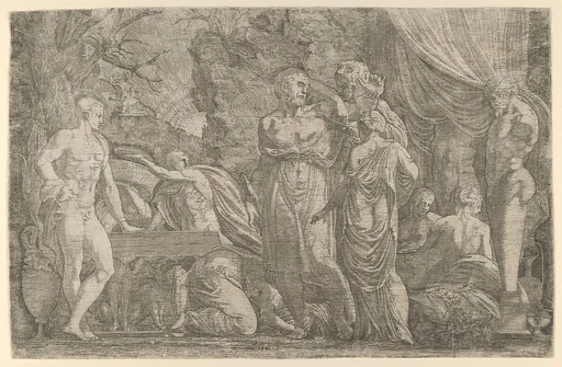 Hercules dressed as a Woman