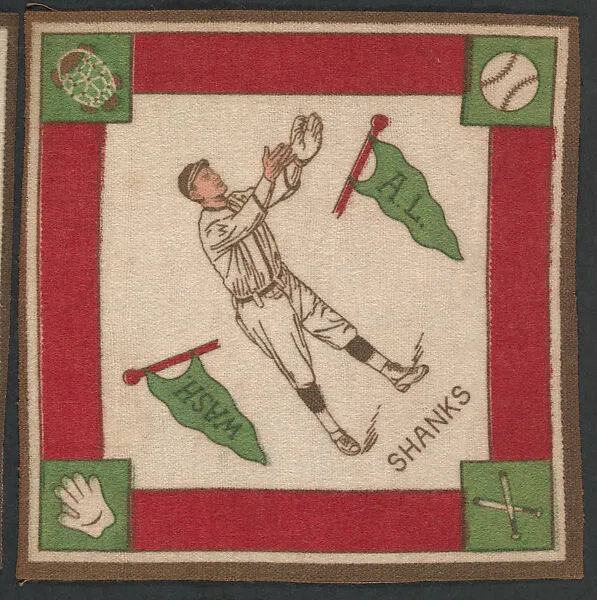 Howard Shanks, Washington, American League from Baseball Players Felt Blanket series (B18) — Unknown