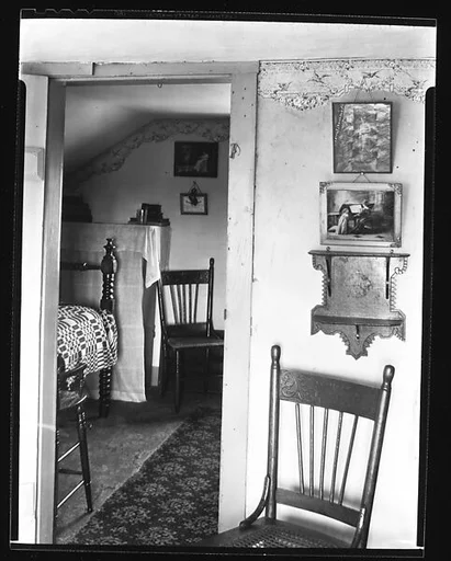 [Bedroom Interior Seen through Doorway, Near Copake, New York]