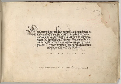 Writing Book (Eine Gute Ordnung und kurtze unterucht' [sic])