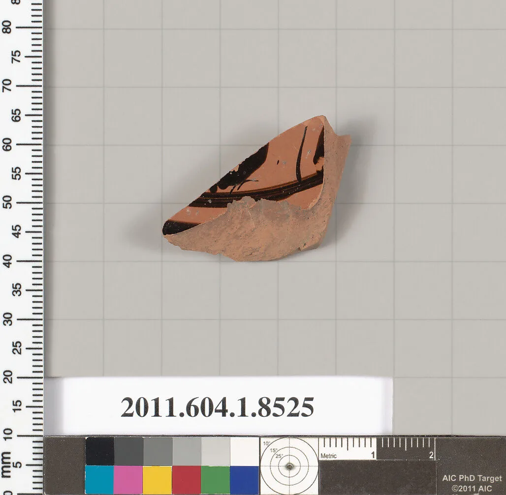 Terracotta fragment of a stemless kylix (drinking cup) — Unknown