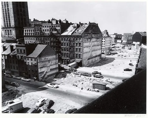 Boston, Massachusetts. Demolition along the Waterfront in preparation for an Expressway