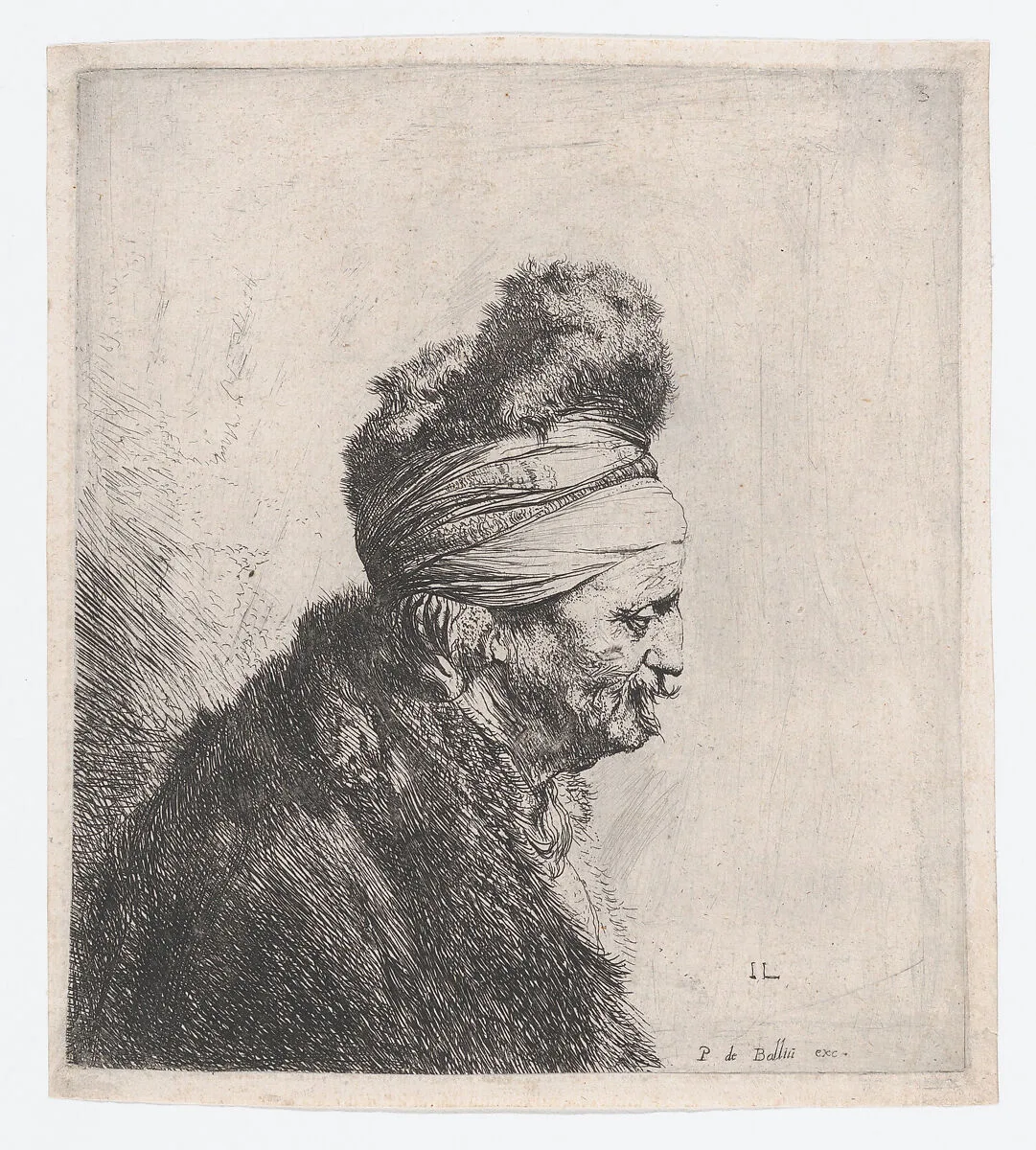 Bust of an Old Man Wearing a Fur Cap — Jan Lievens