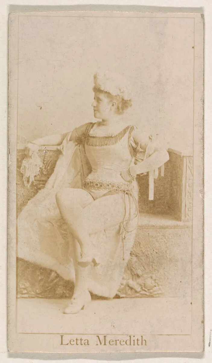 Letta Meredith, from the Actresses series (N245) issued by Kinney Brothers to promote Sweet Caporal Cigarettes — Kinney Brothers Tobacco Company