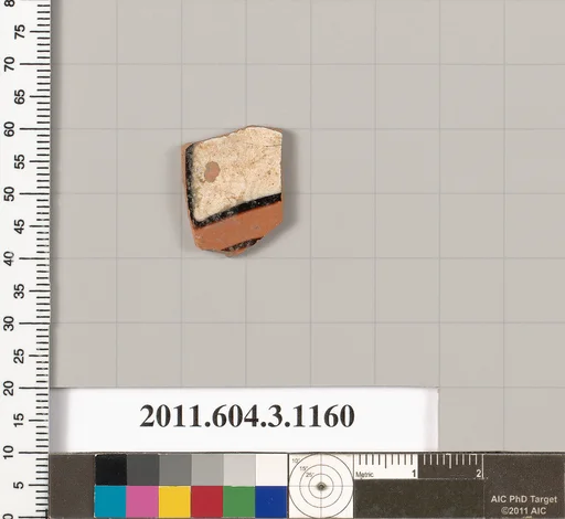 Terracotta fragment of a mastoid (drinking cup with narrow base) or a kyathos (cup-shaped ladle)