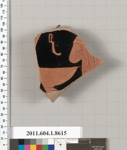 Terracotta fragment of a stemless kylix (drinking cup)