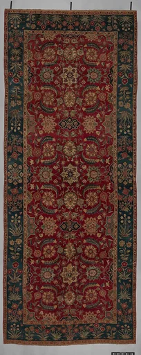 Carpet with Scrolling Vines and Blossoms
